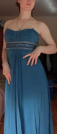 Синя вечірня сукня