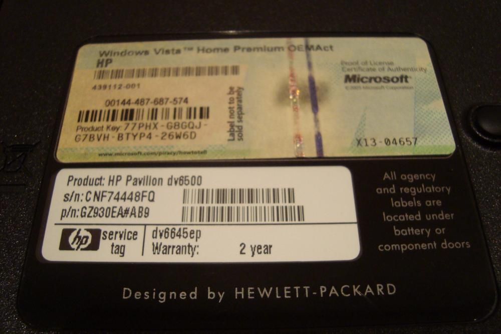 Portatil HP Pavilion DV6000