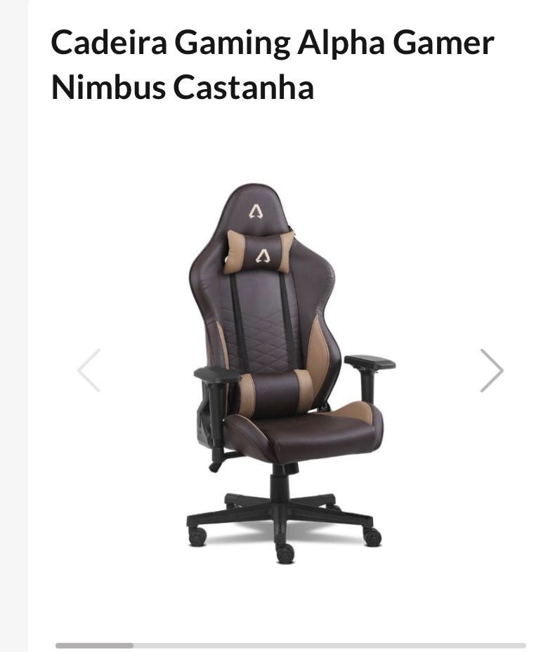 Cadeira gaming Alpha gamer nimbus castanha