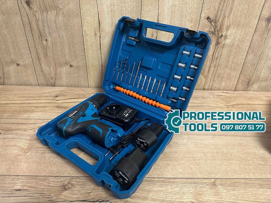 Акумуляторний шурупокрут Makita DF330D Шуруповерт з набором розхідника