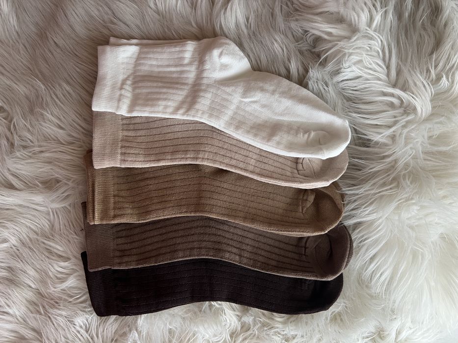 Skarpetki 5 par vanilla bezowe nude