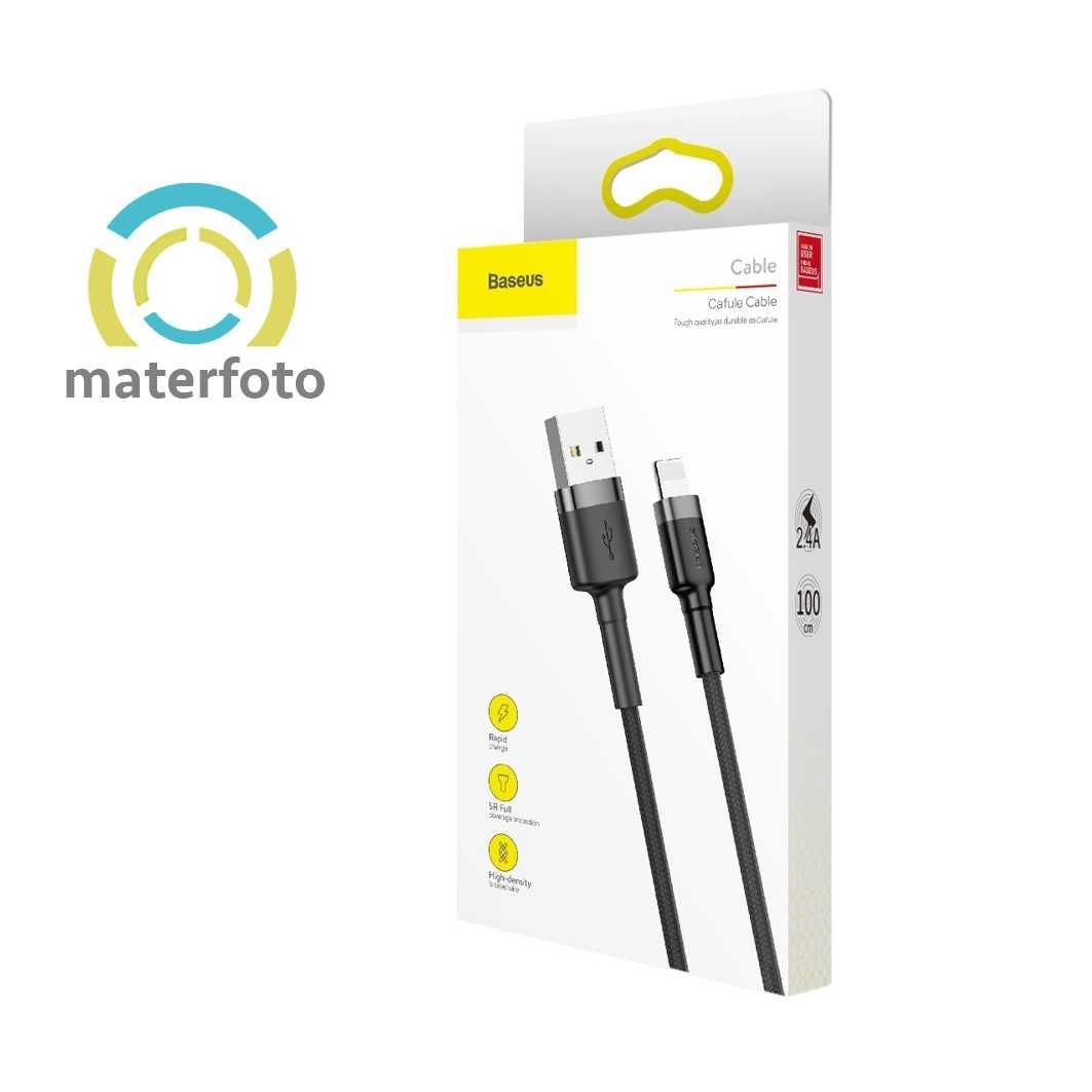 NOVO Cabo Baseus Nylon USB / Lightning QC3.0 2.4A 1M (CALKLF-BG1)