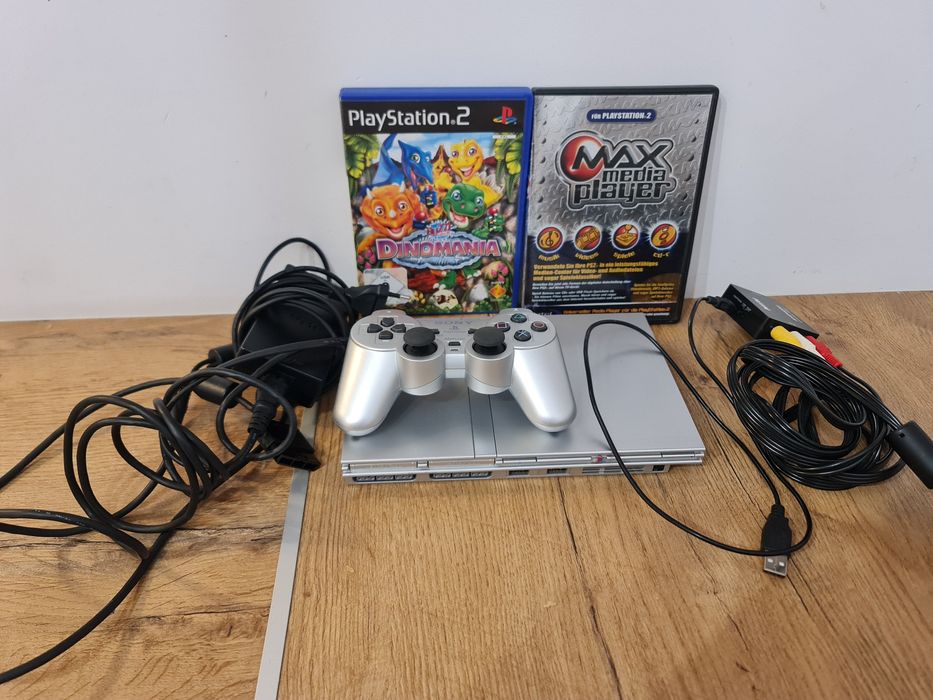 Ps2 konsola PlayStation Silver plus przejściówka HDMI