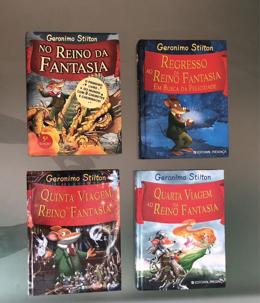 Livros coleção Geronimo Stilton, livros com cheirinhos e cheiretes