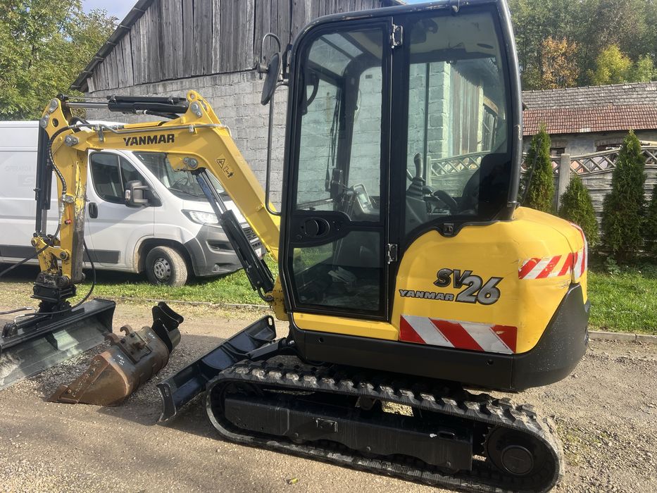 Minikoparka koparka Yanmar sv26, sv22 super stan Long 3 lyzki jcb