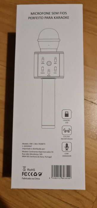 Microfone sem fios - Novo
