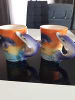 Kubki delfinki porcelana