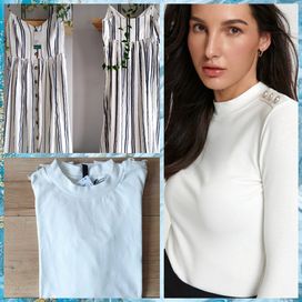 Sukienka H&M + bluzka biała XL