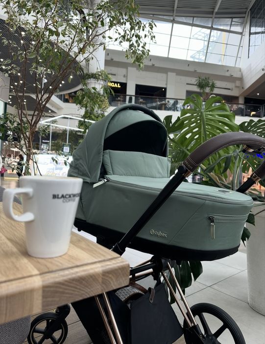 Люлька Cybex Priam green leaf 4.0