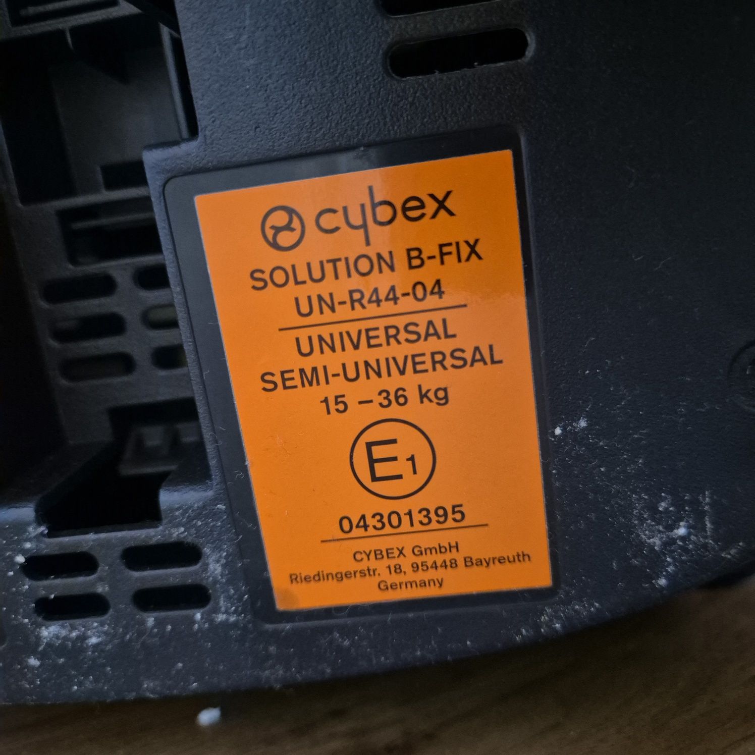 Cybex solution bfix universal 15-36 uszkodzony