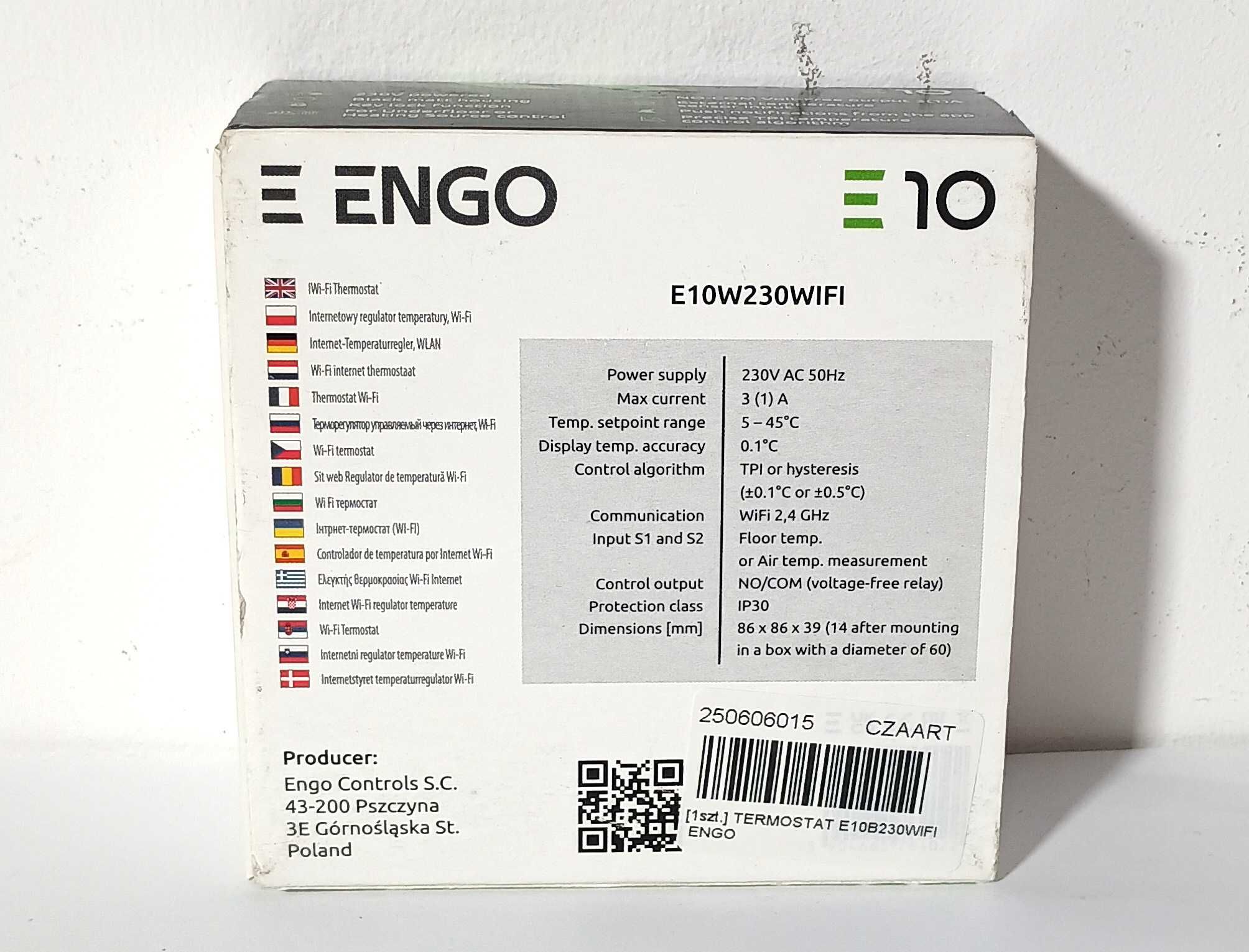 Termostat Engo E10W230WIFI