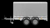 Przyczepka 264x125 UNITRAILER GARDEN 264/2 KIPP ze stelażem i plandeką