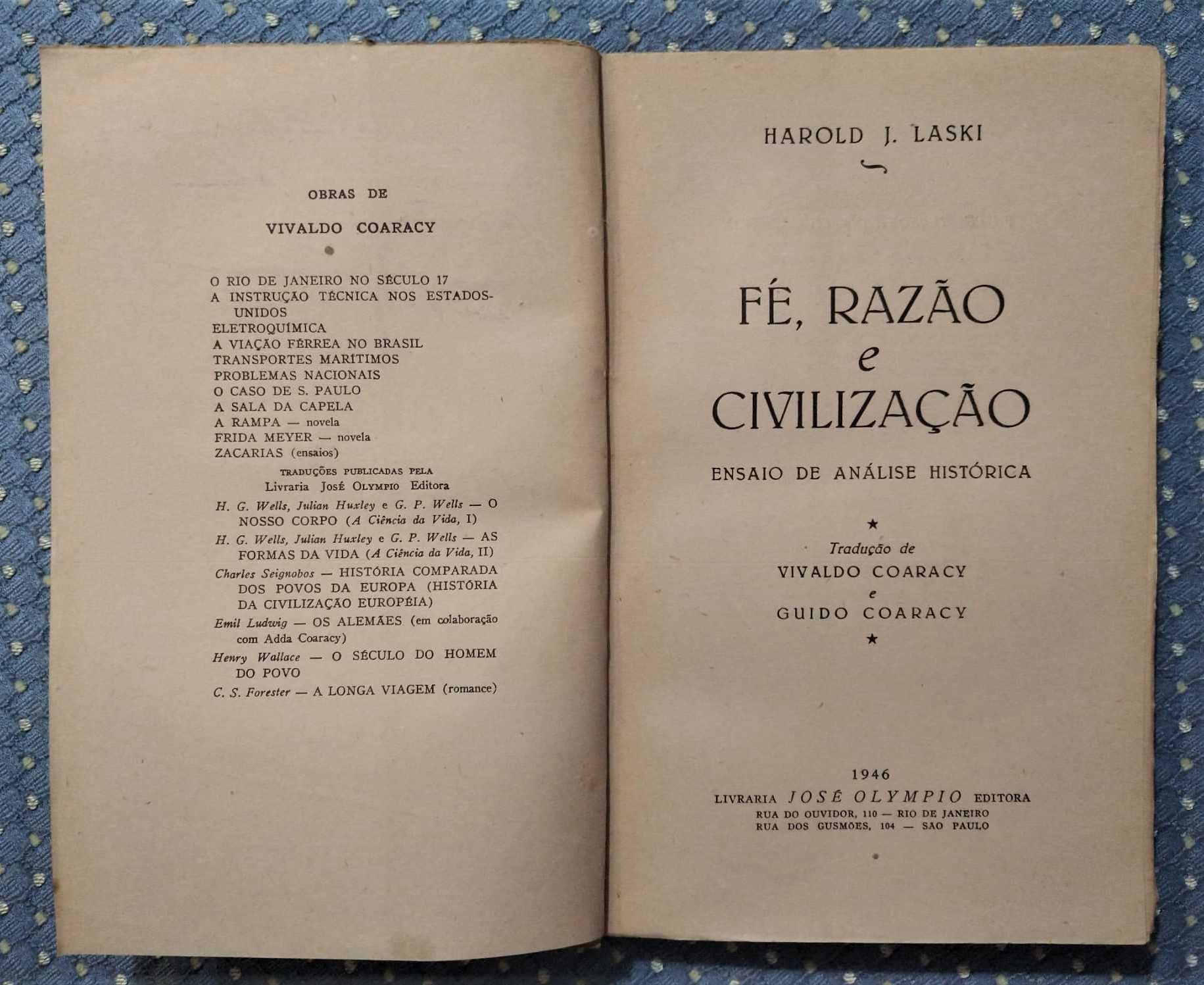 Fé, Razão e Civilização: Ensaio de Análise Histórica Harold Laski 1946