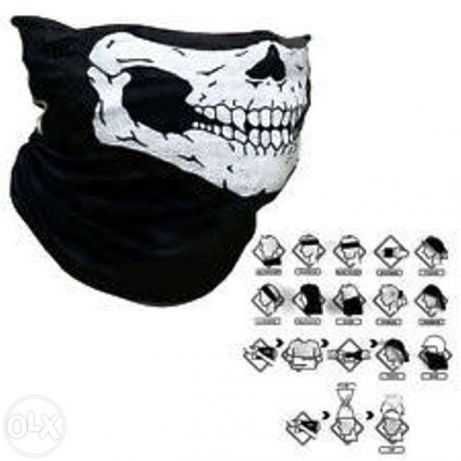 Lenço máscara militar caveira motard paintball balaclava bandana skull