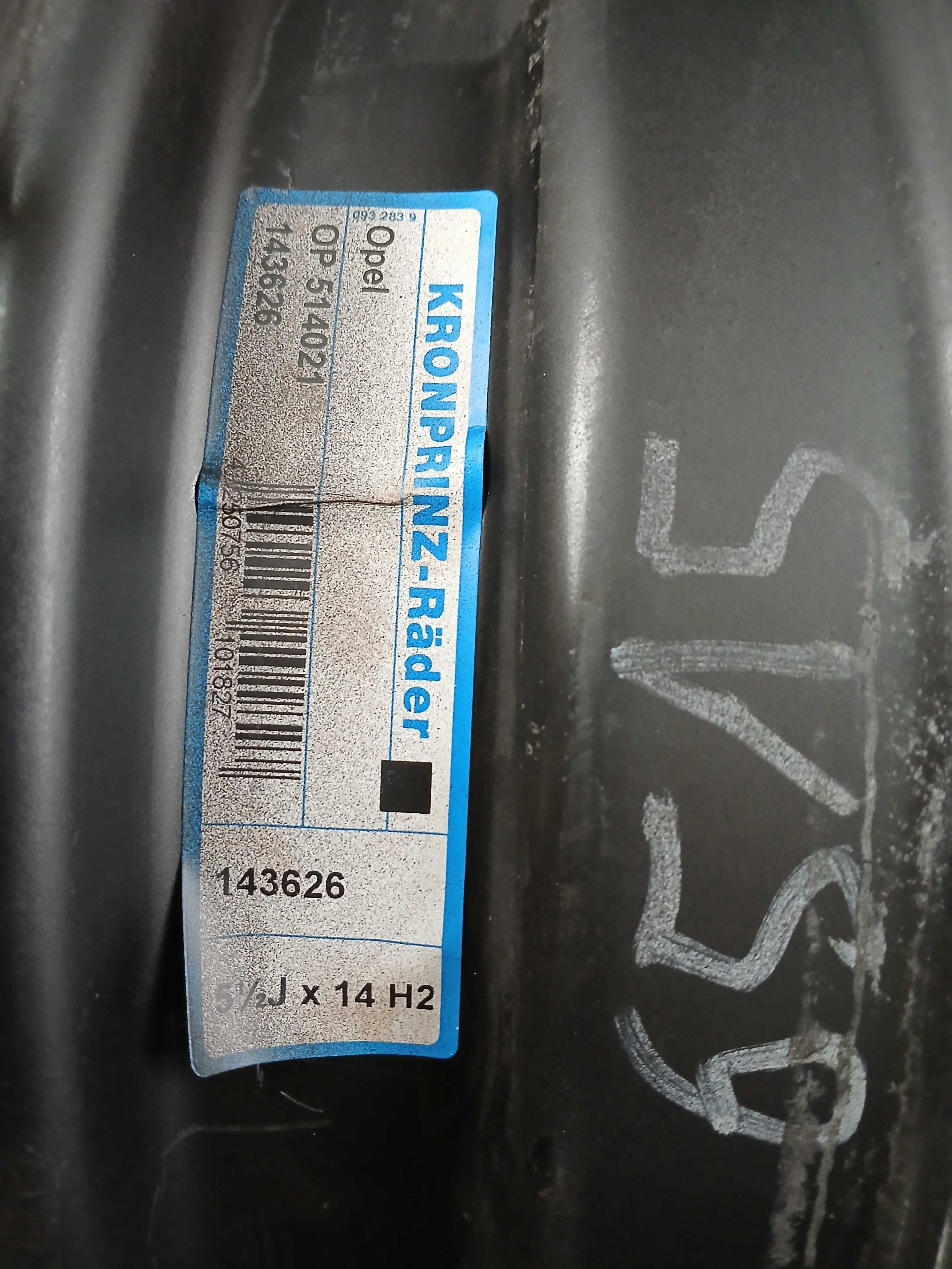 Felgi stalowe Opel Corsa D Astra itp 4x100 5,5j14 ch 56,6 et 39