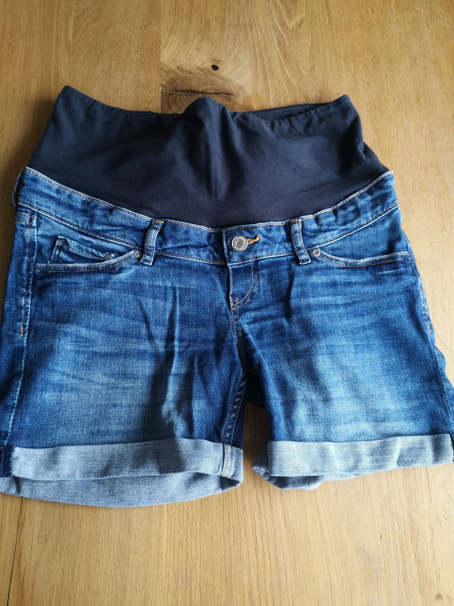 Spodenki ciążowe jeans h&m mama 38