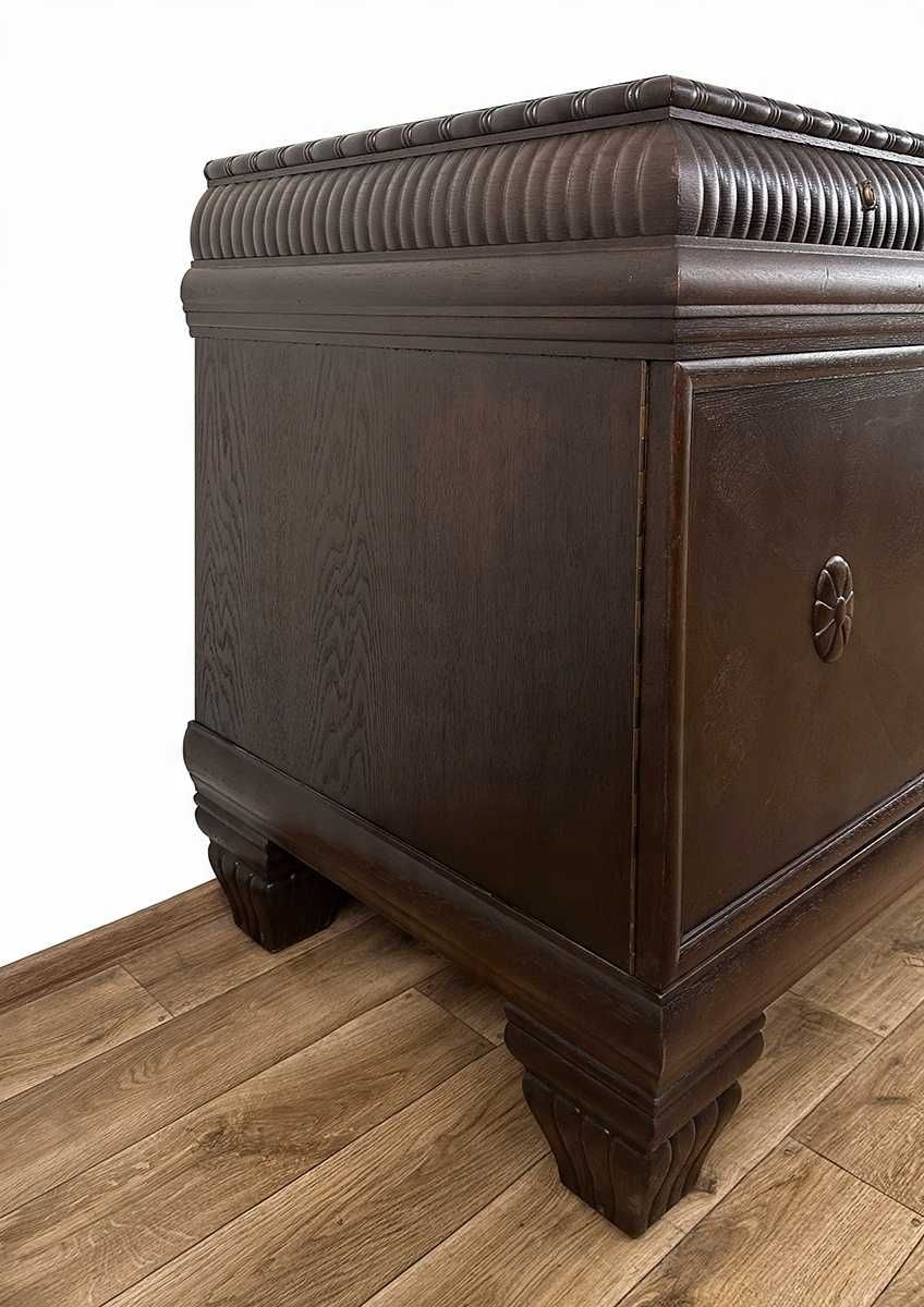 KOMODA BUFET antyk rzeźbiona RÓŻE 5 szuflad szafka pod TV RTV 230 cm