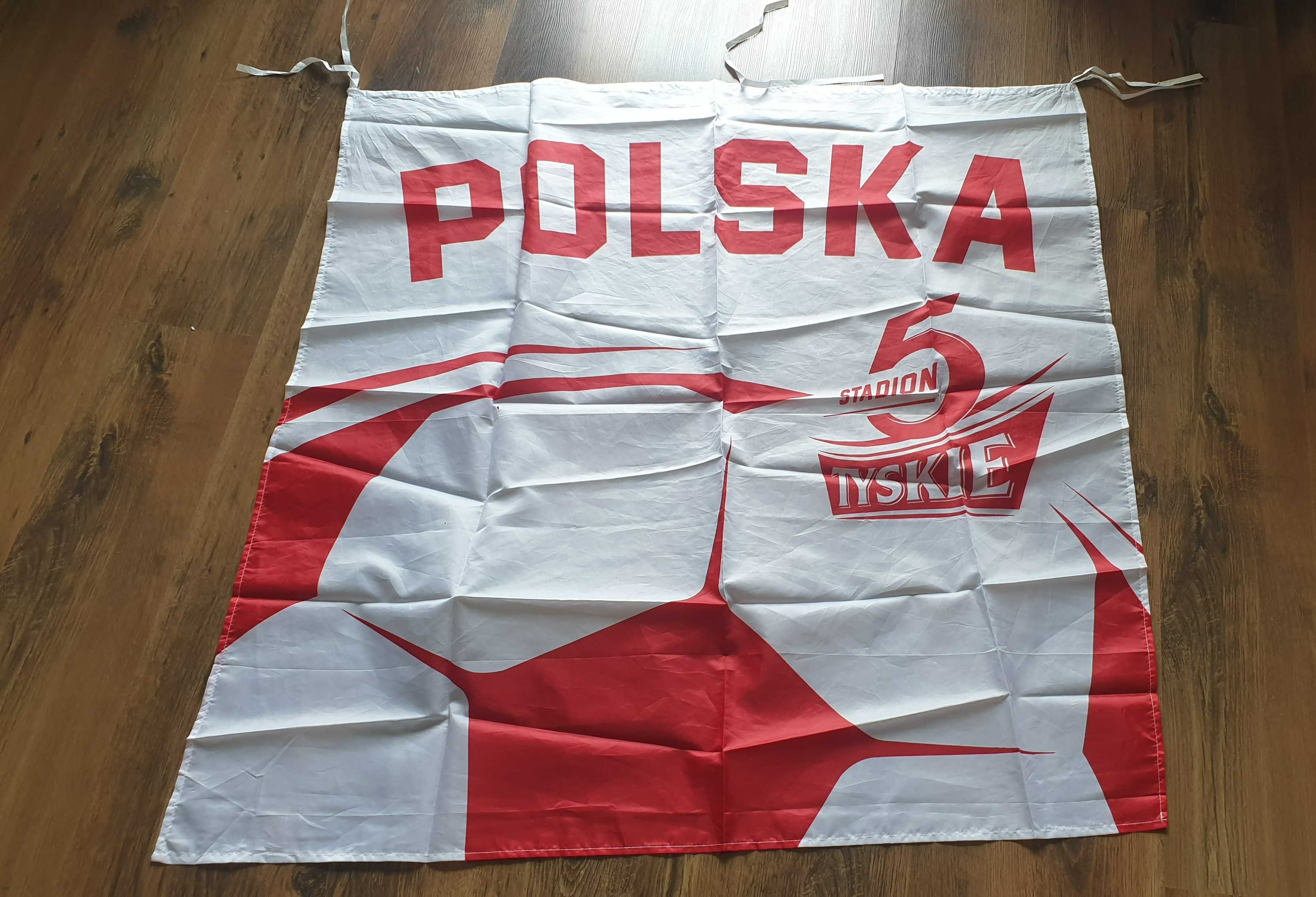Flaga kibica Polska 5 stadion Tyskie, piłka nożna