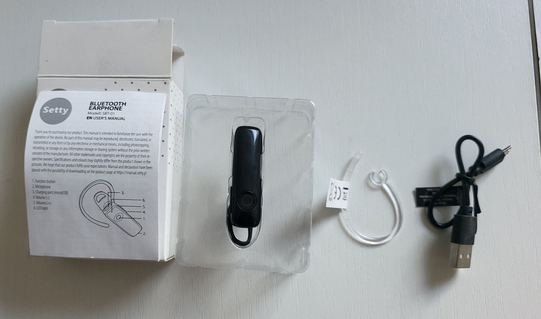 Słuchawka Bluetooth Setty model SBT-01