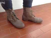 Botas baixas de cano médio, mulher, 41 castanhas, novas