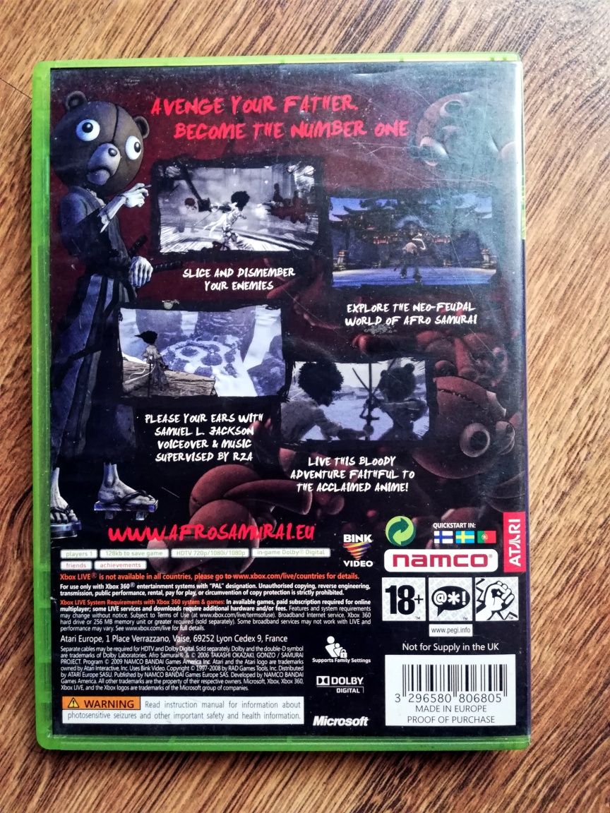 Gra AFRO Samurai XboX 360