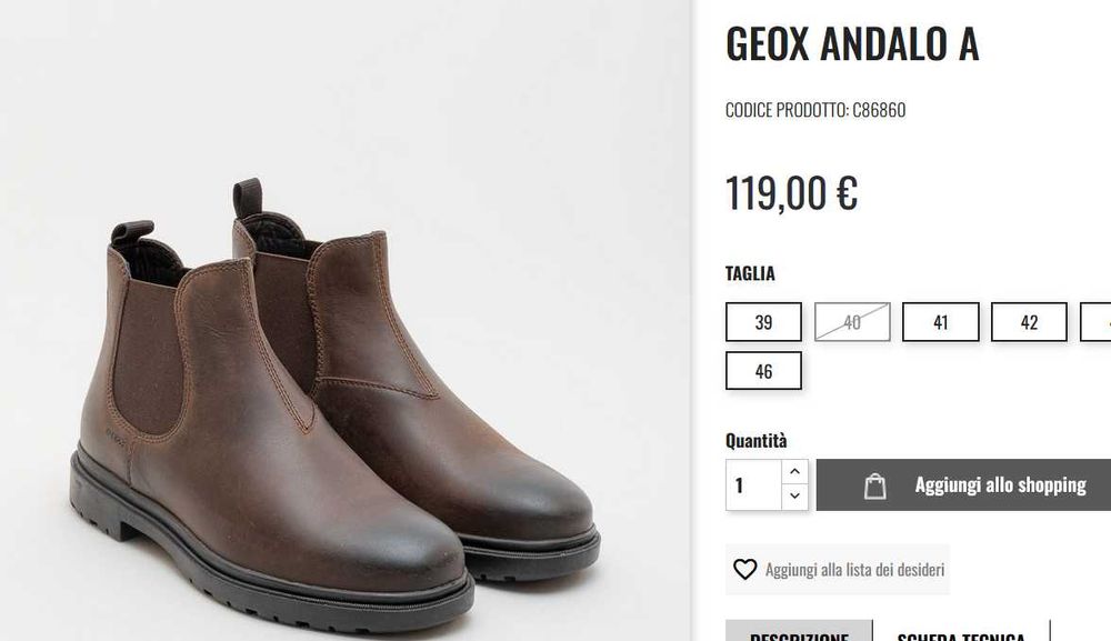 Чоловічі чоботи Geox, 43р