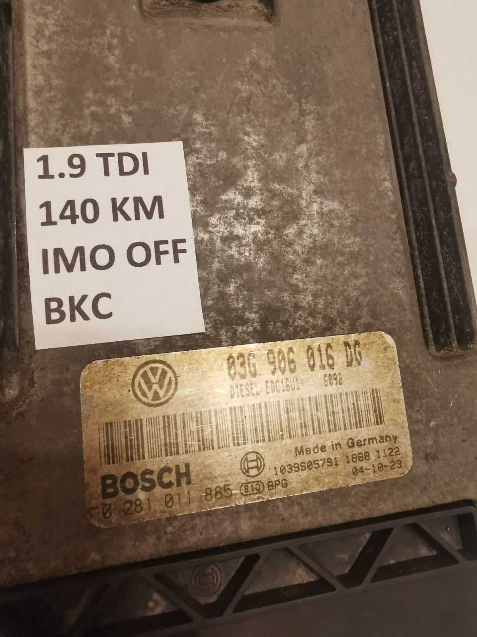 Komputer sterownik 1.9 TDI Altea  BKC seat audi chip tuning