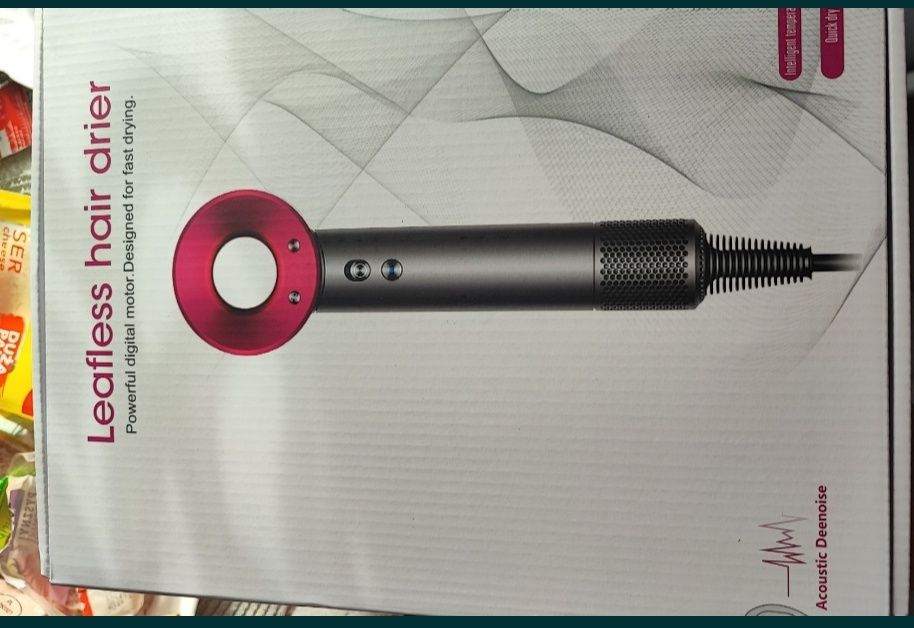 2szt szara + różowa Nowa Suszarka ala Dyson Supersonic 5końcówek bezli