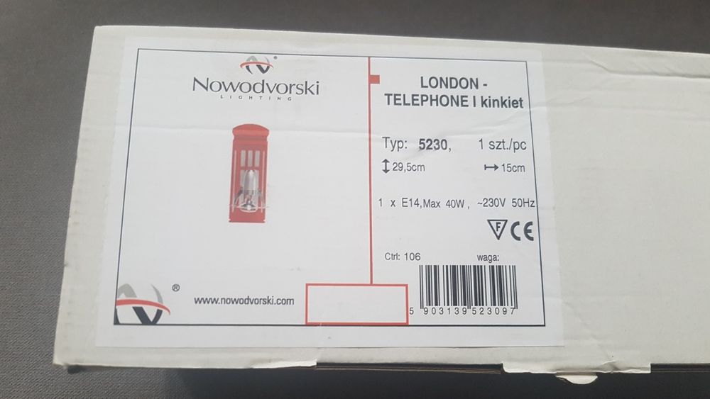 Kinkiet lampka London-Telephone