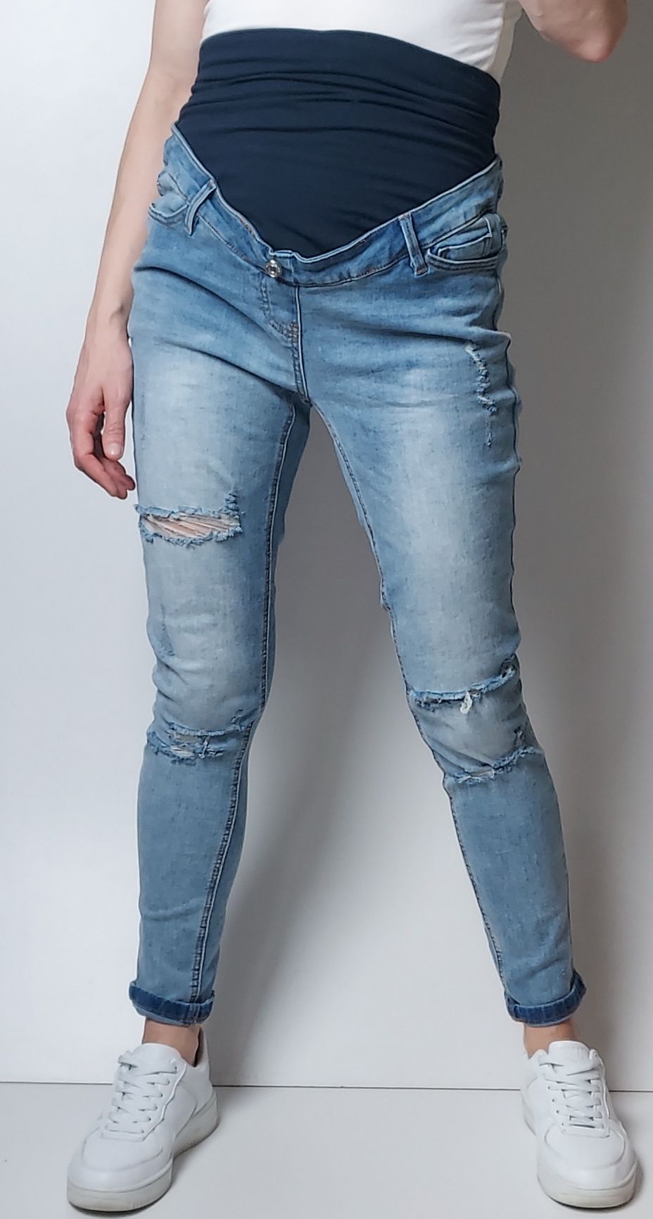 Missguided Maternity_jeansy ciążowe__38/M L72cm