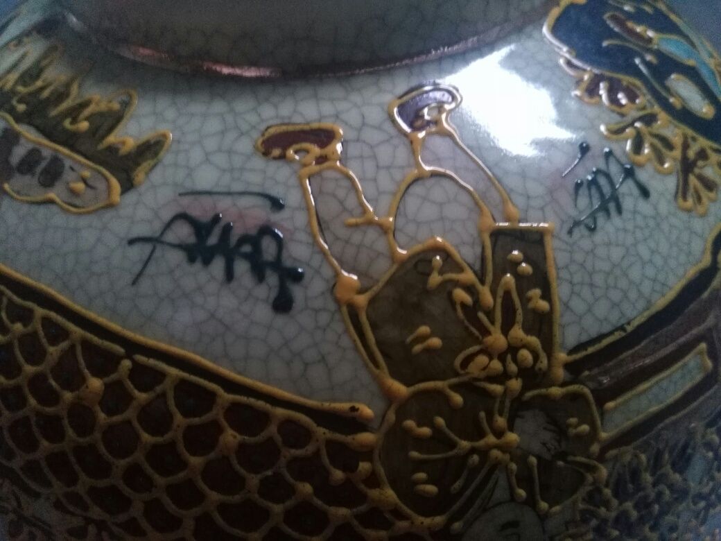 Taça Porcelana - Satsuma - Pintura Chinesa - Pintado à mão
