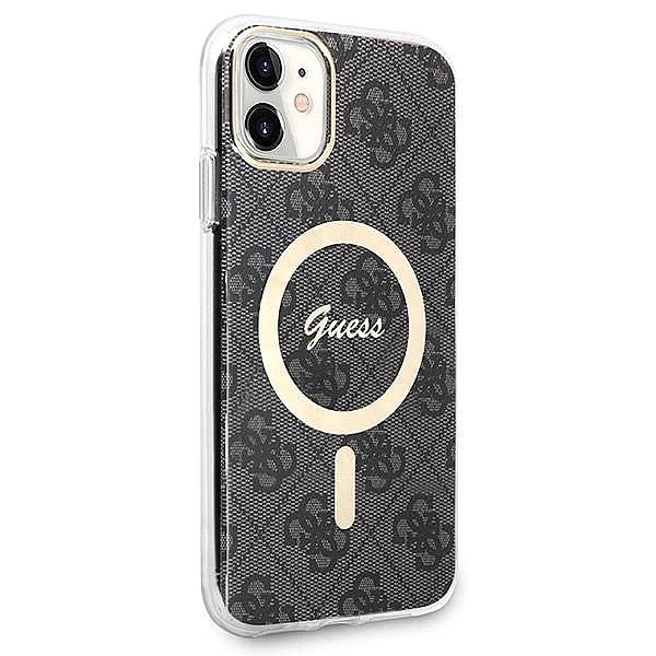 Etui Guess 4G Print MagSafe na iPhone 11 + ładowarka indukcyjna - czar