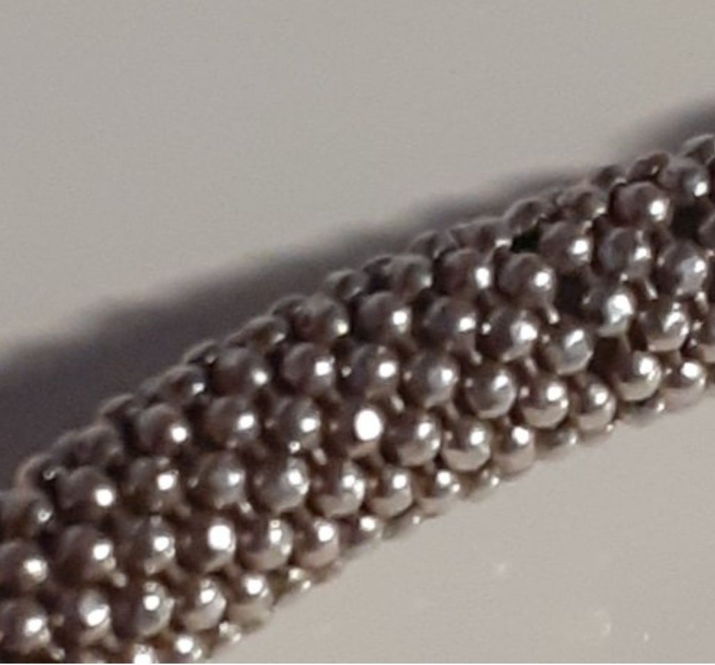 Pulseira de prata contrastada