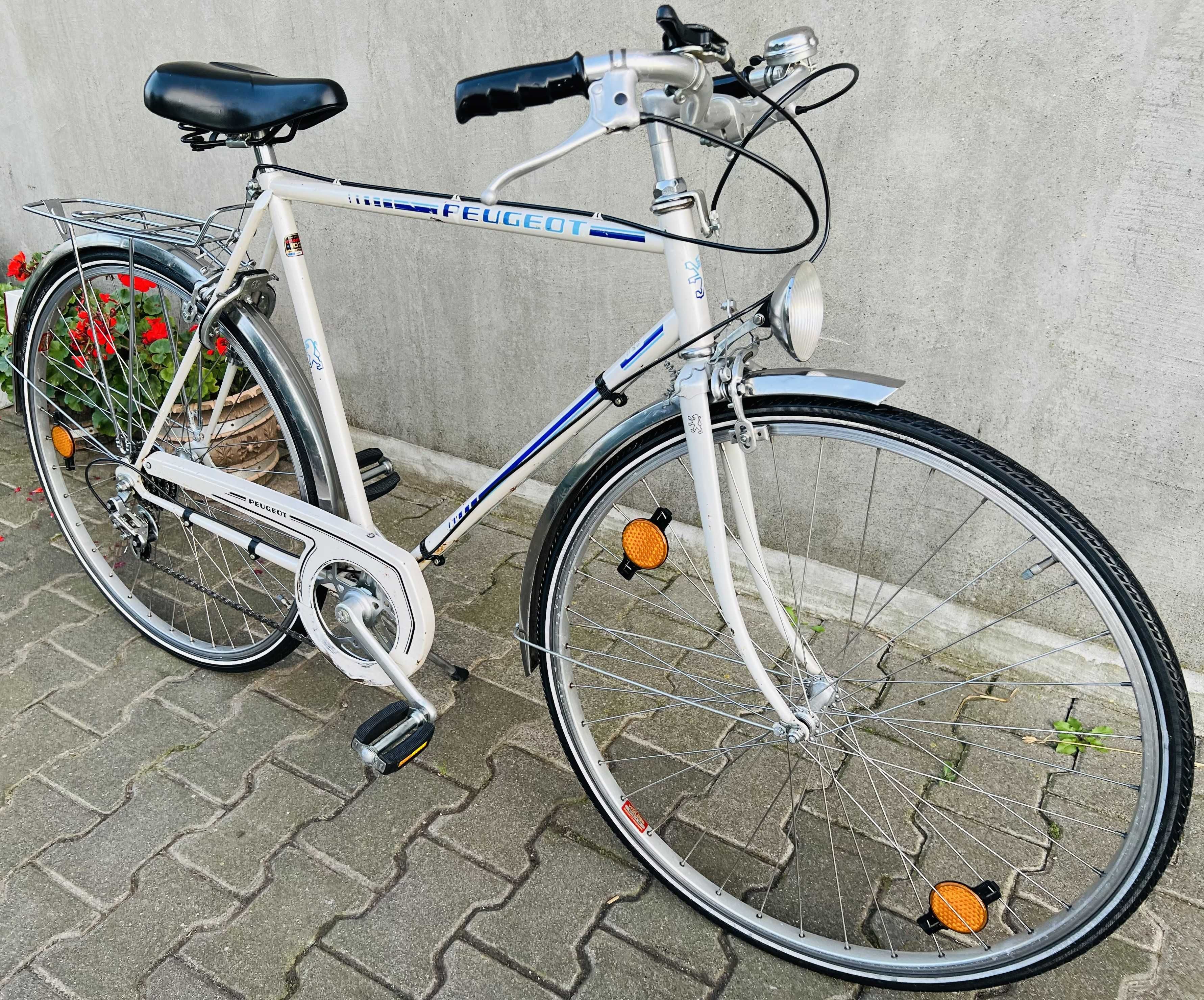 Rower Męski PEUGEOT Carbolite 28" 5 biegów Biały Turystyk Klasyk 1985r
