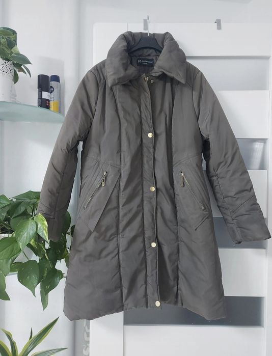 Kurtka zimowa XXXXL damska ciepla z kapturem futerko płaszcz