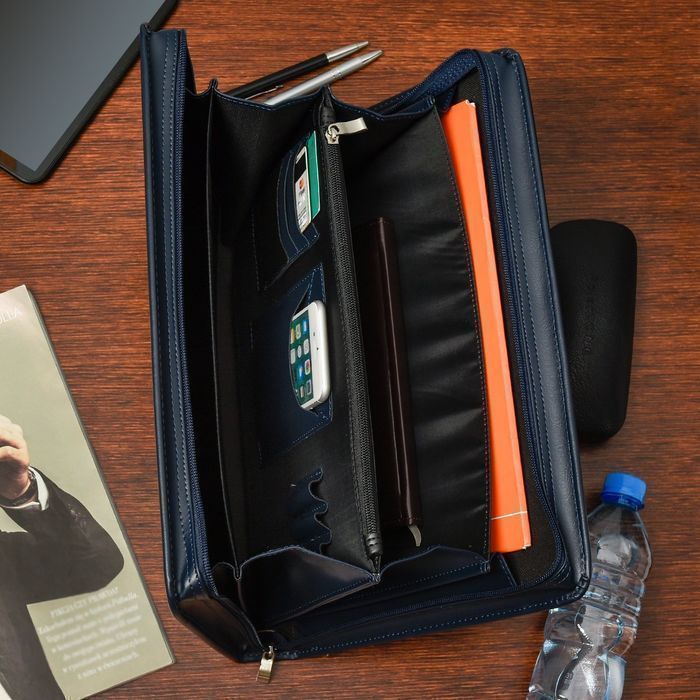 Beltimore granatowy męski biwuar aktówka teczka organizer handlowca