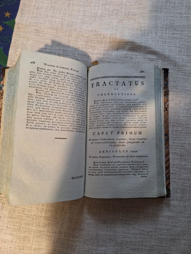 Instututiones Theologies Moralis tom1. 1809 rok