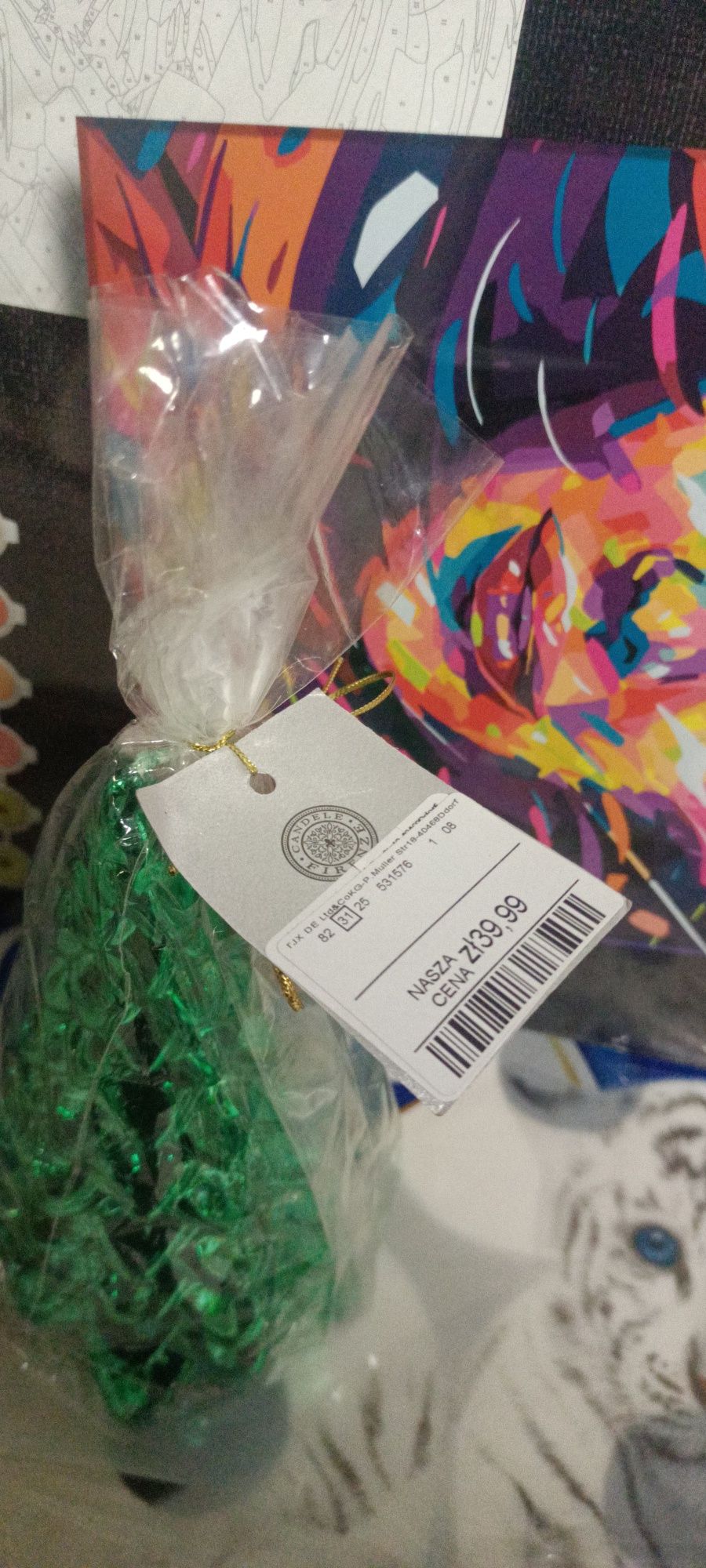 Świeczka zielona choinka z tkmaxx