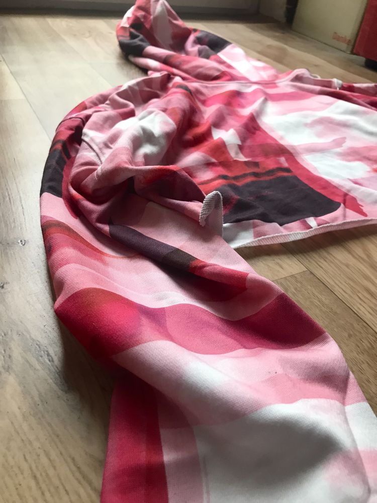Nowa bluza crop top SHEIN biały różowy M