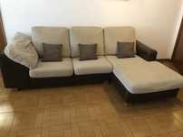 Sofá com chaise longue