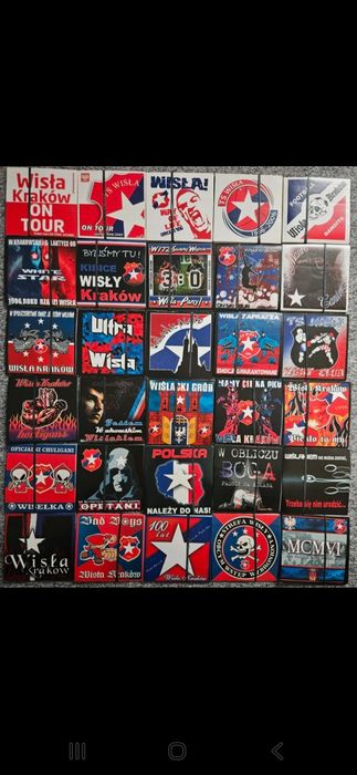 Vlepki kolekcjonerskie Wisła Kraków 30 szt.