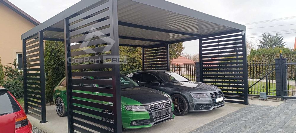 CarPort PREMIUM - wiata samochodowa 5x5  dodatkowa zabudowa  CP114