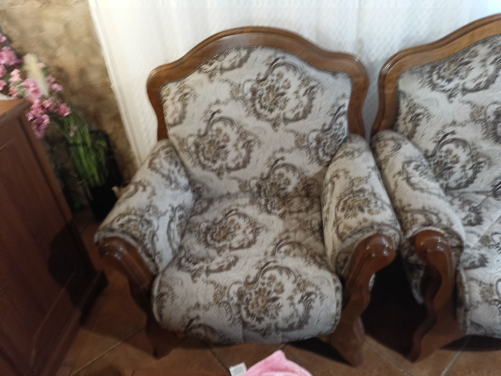 Sofa dwa fotele Ludwik VI retro