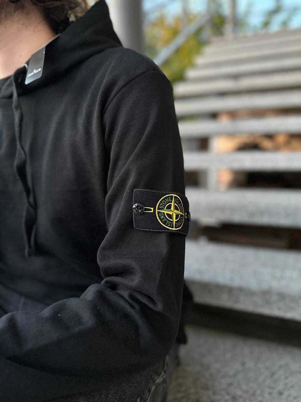 Stone Island — Стонік чорний Худі — Стон Айленд — ХС С М Л ХЛ
