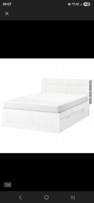 Łóżko IKEA BRIMNES 180X200 z zagłówkiem