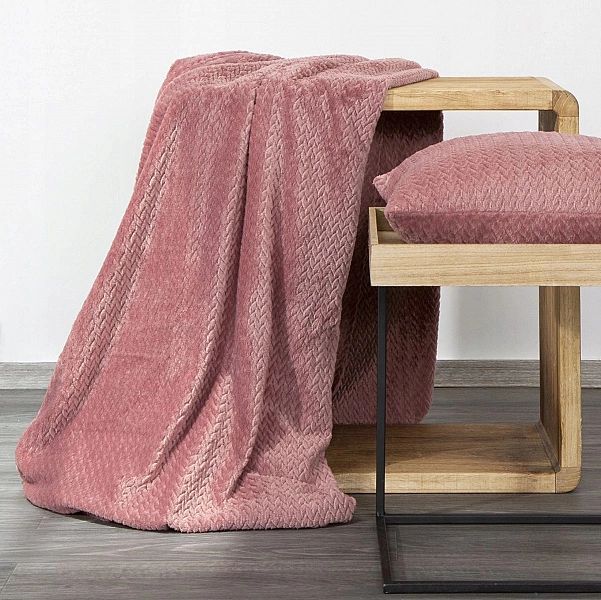 Koc 70x160 CINDY3 Flanelowy Narzuta Pled Fotelówka