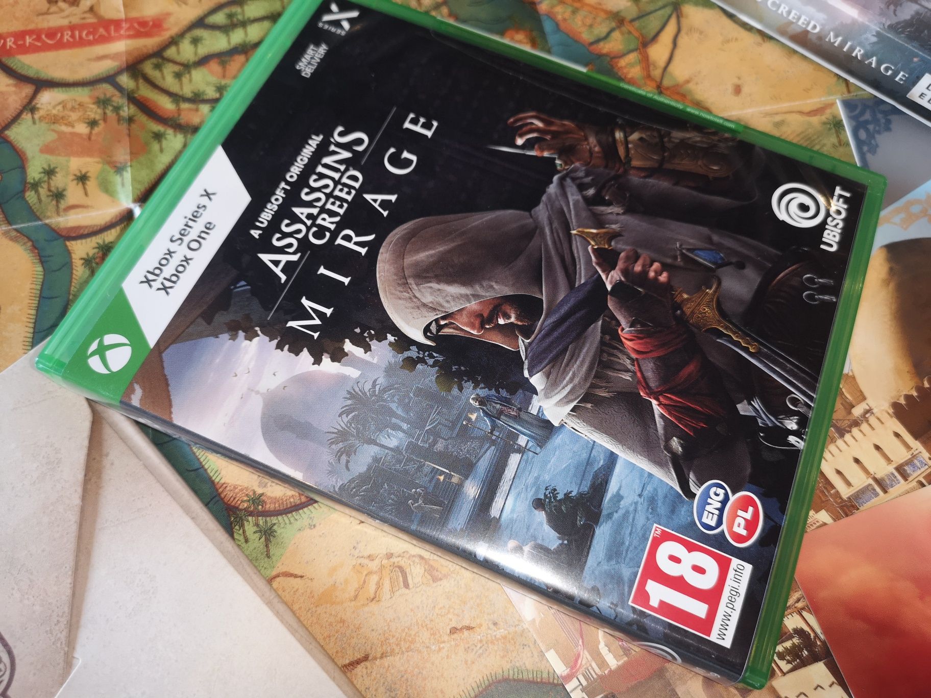 Assassins Creed Mirage LAUNCH XBOX ONE /SERIES X (+ mapa, pocztówki)