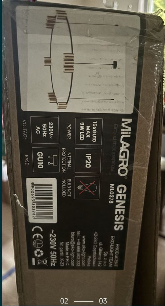 NOWA Lampa wisząca GENESIS salon jadalnia