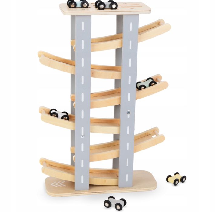 MAMABRUM zjeżdżalnia dla samochodów,drewniany tor dla aut 6pięter NOWY