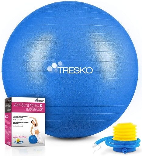 Piłka klasyczna Tresko 75cm niebieska